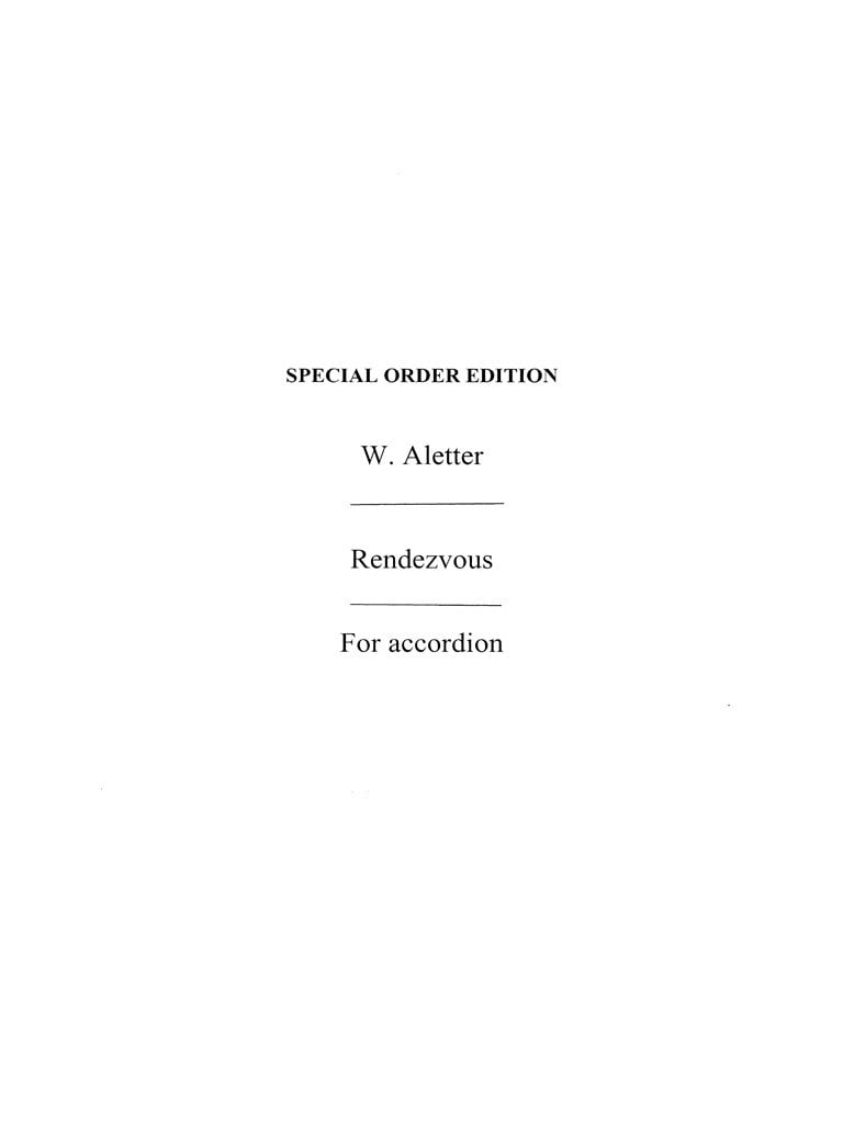Rendezvous For Accordion